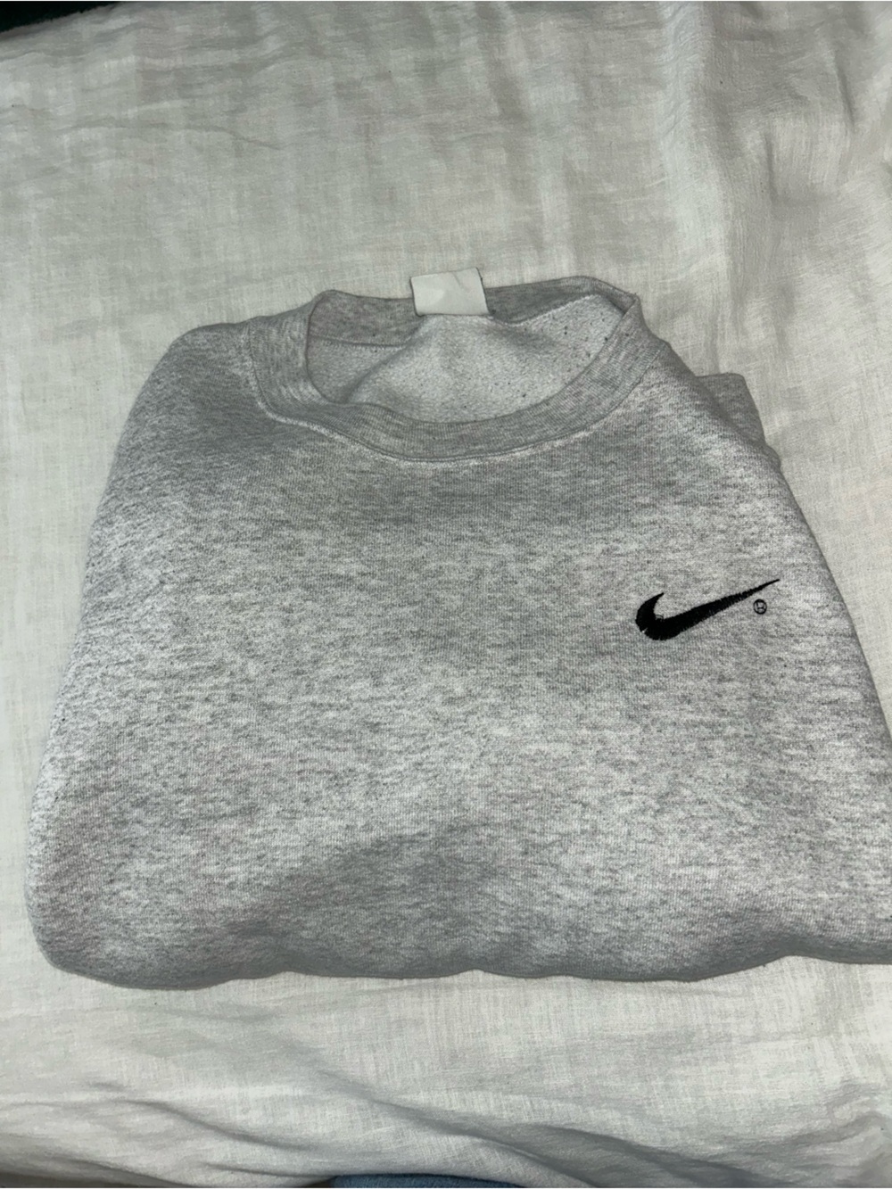 Nike Grey Crewneck Sweatshirt with Black Swoosh